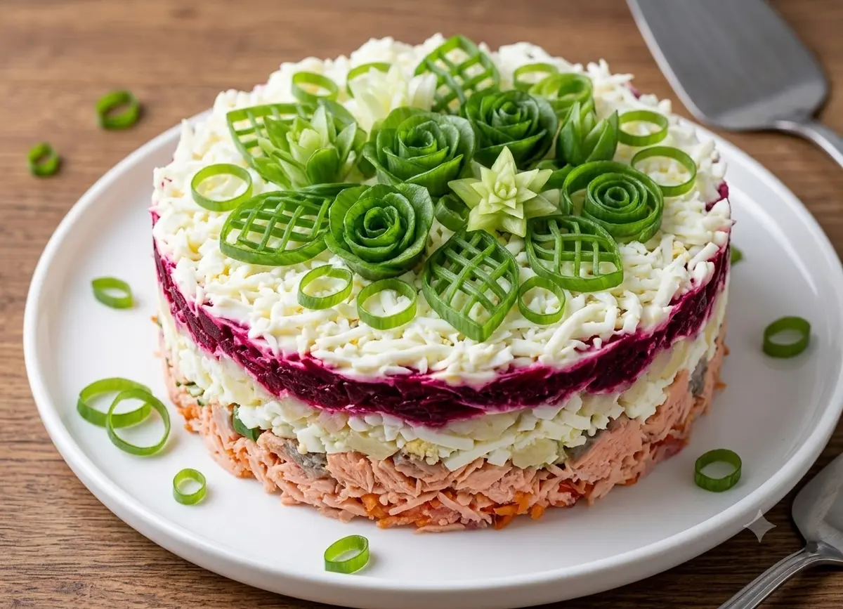 Smoked Salmon Layered Salad
